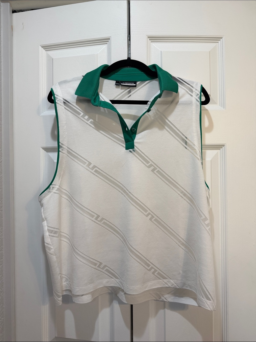 J. Lindberg Women’s Golf Green and White Polo Tank Size Large